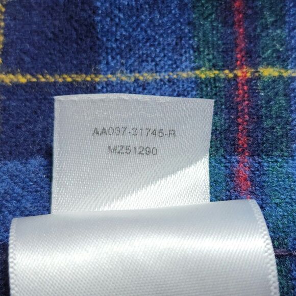 Pendleton Lodge Mens 100% Virgin Wool Plaid Button-Up Shirt Blue Red Yellow Sz M - Picture 10 of 10